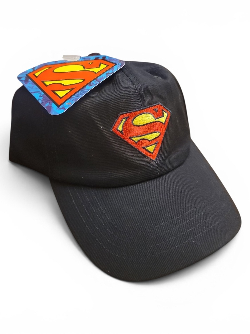 Lucky Brand Kids Navy Baseball Cap with Red & Yellow Superman Logo
